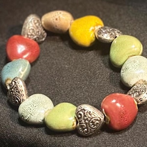 Heart Shaped Beaded Bracelet