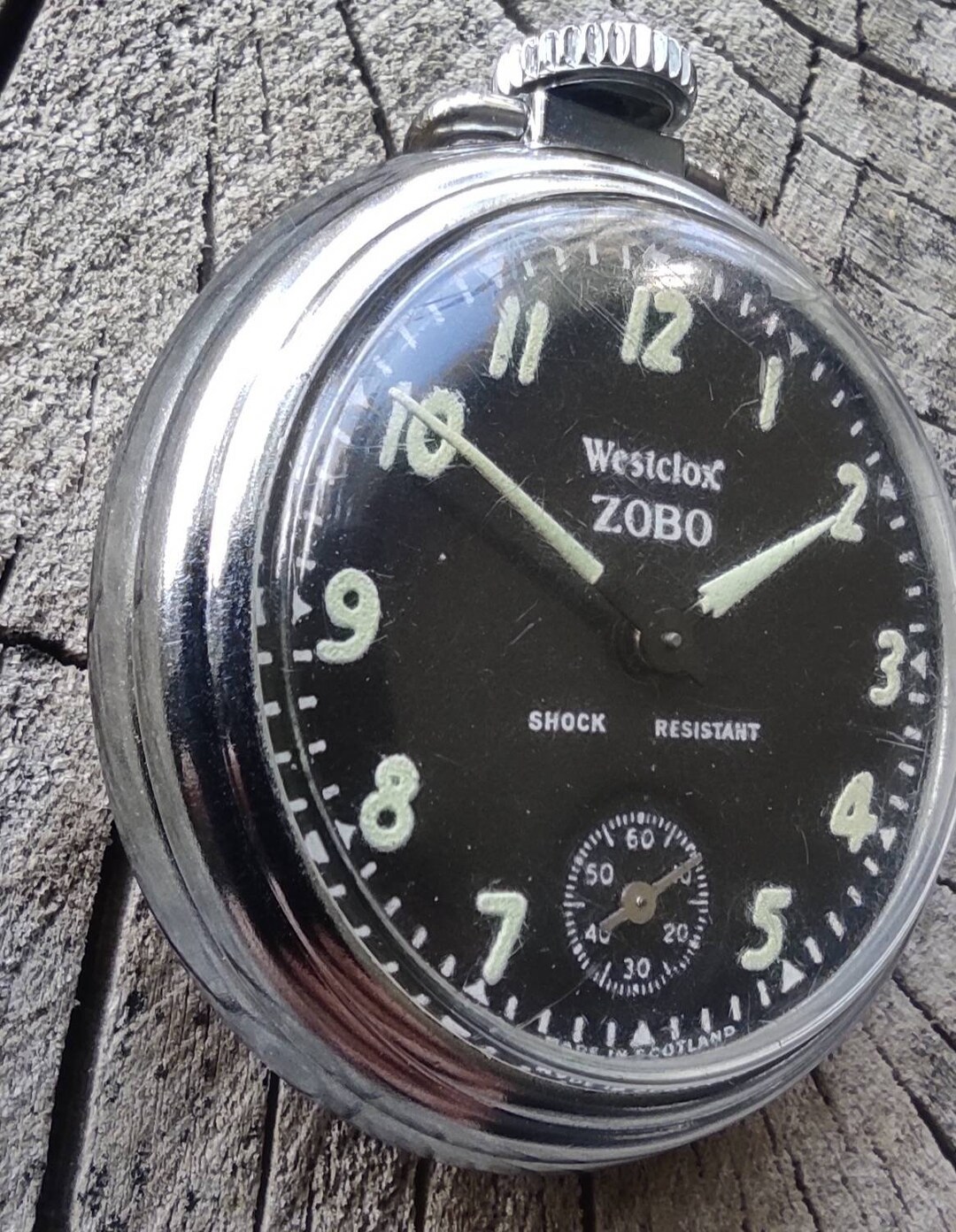 Westclox ZOBO Vintage Pocket Watch Etsy