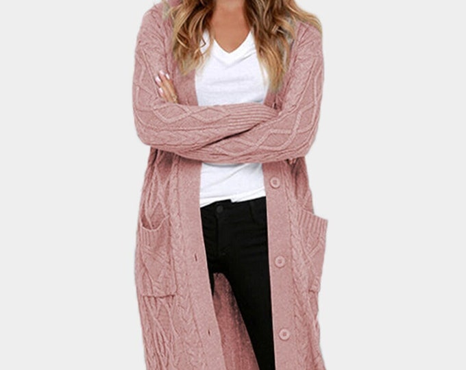 Pink Long Cardigan Etsy