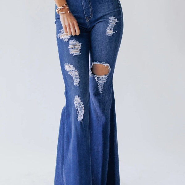 Bell Bottom Jeans - Etsy