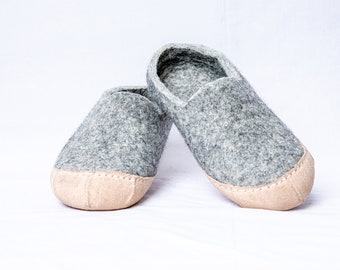 Sole Overlapped felted woolen shoes | Felt Shoes handmade in Nepal