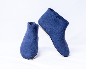 100% Woolen Colorful Felted Woolen Leather Sole full boots