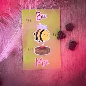 Tijd voor avontuur Spotify romantisch Valentijnsdag / Jubileum Postkaart Bee Mine