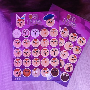 The Owl House happy and sad Hooty sticker pack