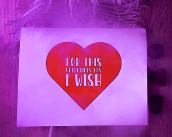 Spotify romantic Valentines Day / Anniversary watercolor Postal Card