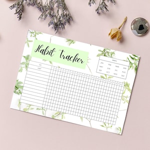 Habit Tracker PRINTABLE, VARIETY PACK, Habit Tracker Bullet Journal, Routine Tracking Habits, Goal Planner, Monthly Tracker