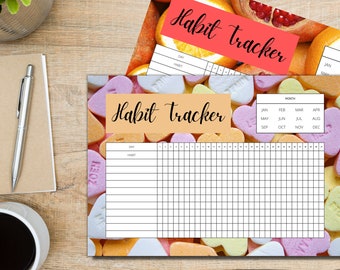 Habit Tracker PRINTABLE, FUNKY PACK,  Habit Tracker Bullet Journal, Routine Tracking Habits, Goal Planner, Monthly Tracker