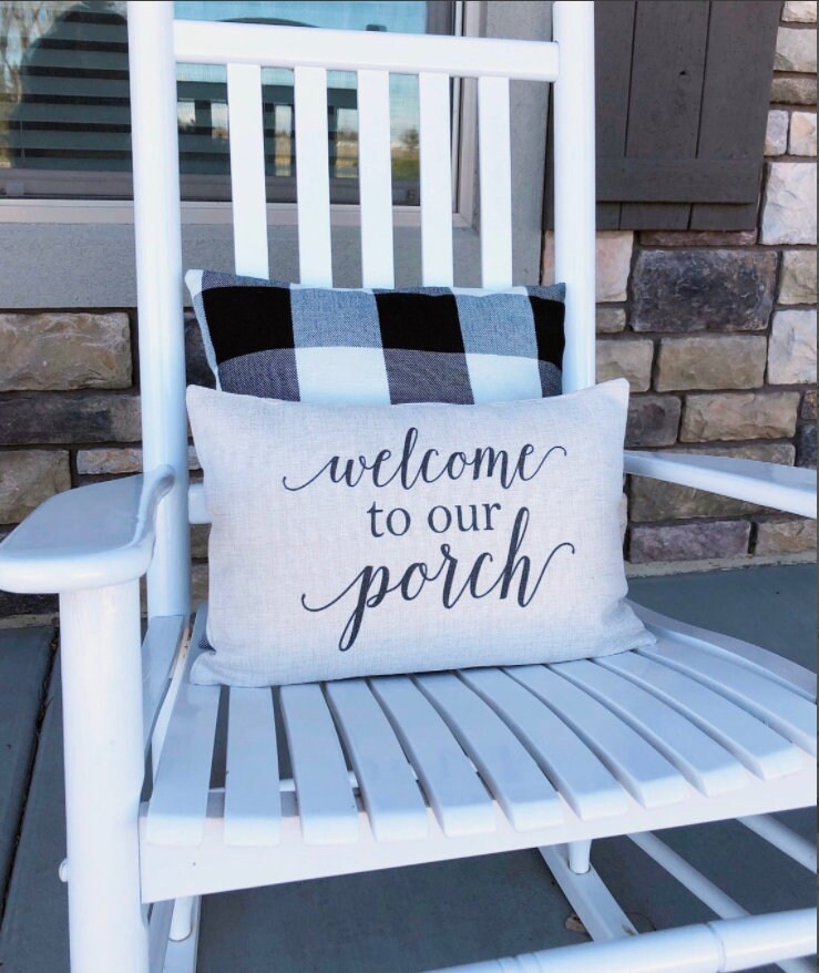To Our Porch Outdoor Pillow Cover Etsy