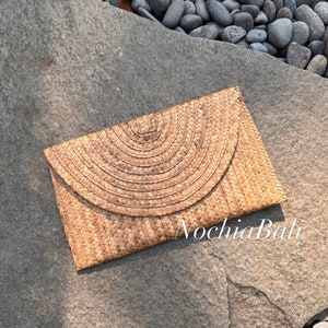 Woven Bali Clutch, Bali Pandanus Clutch, wedding clutch, Casual Boho Purse, Beach clutch, Christmas Gift idea