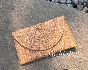 Gewebte Bali Clutch, Bali Pandanus Clutch, Hochzeit Clutch, Lässige Boho Geldbörse, Strand Clutch, Weihnachtsgeschenkidee