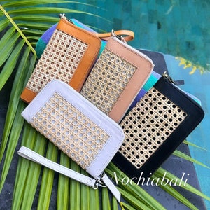 Minimalist Rattan Wallet Cane Webbing Purse Handmade Rattan - Etsy