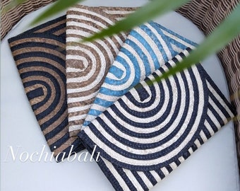 Woven Bali Clutch: Boho Pandanus Beach Purse