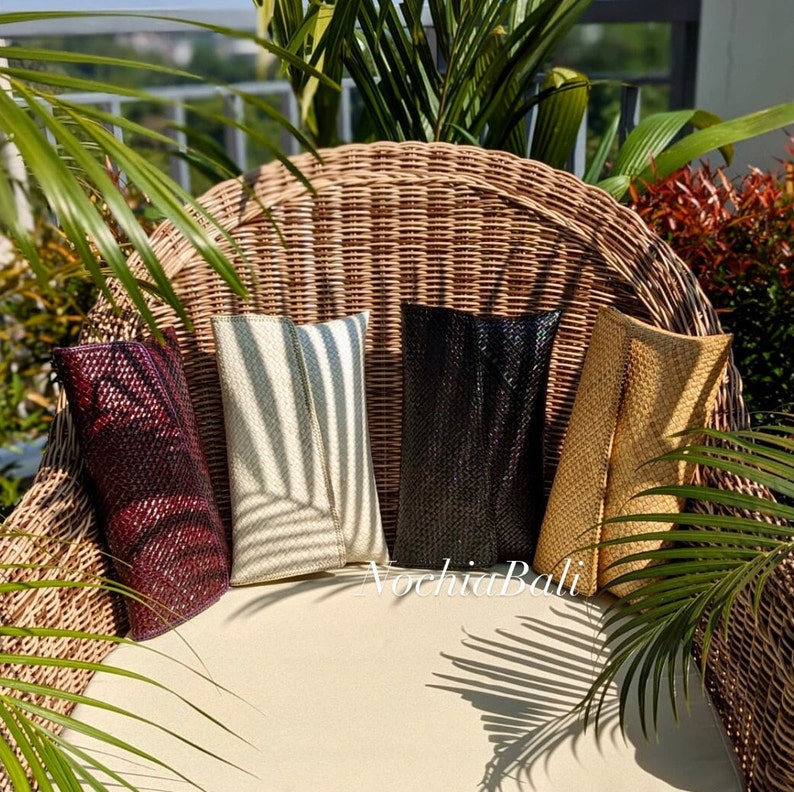 Gewebte Pandanus Kupplung, Lässige Boho Geldbörse, Korb Kupplung, Handgemachte Boho Kupplung, Abendkupplung, Geschenk für Sie Bild 4