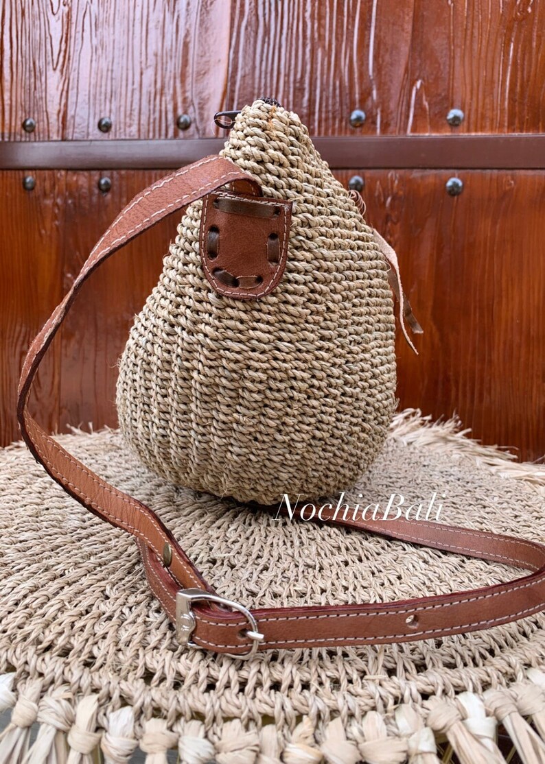 Straw Beach Bag Straw Crossbody Bag Woven Summer Bag Etsy