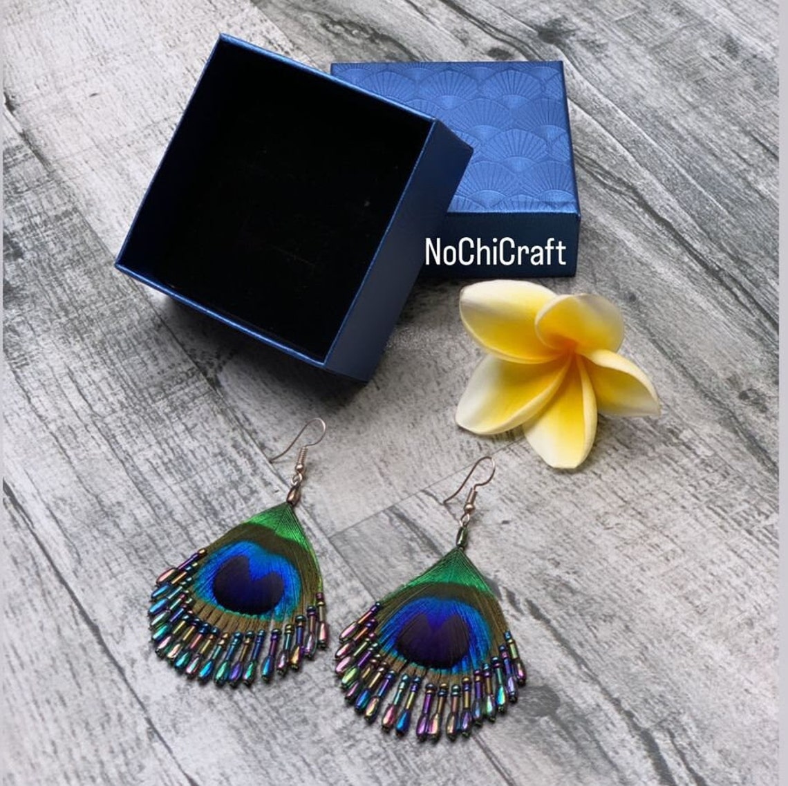 Peacock Feather Earrings Natural Peacock Earring Peacock Etsy