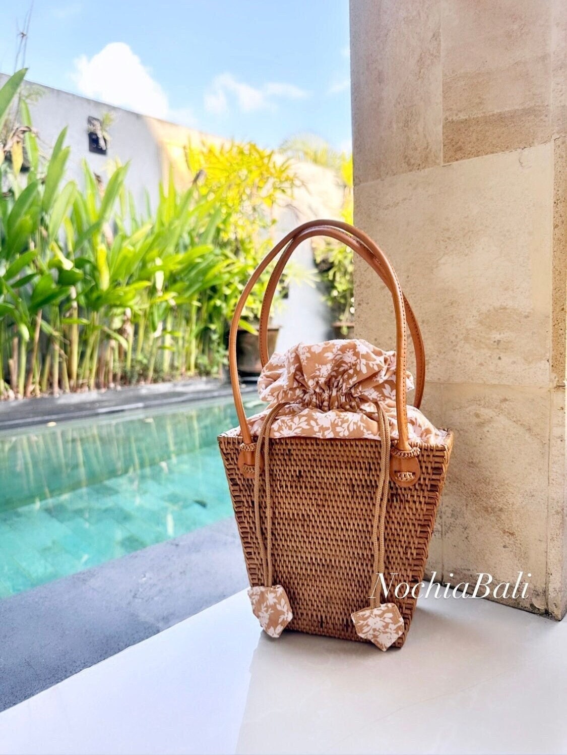 Hxinson Lady Summer Beach Straw Basket Bags Casual Rattan Large