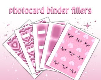 Pig Bunny Kpop Photocard Binder Fillers Digital Download