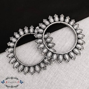 Oxidized Bangle/ Indian Jewelry/Silver Bangles for Women/Pair Bangle/ Designer Trendy Bangle/Tribal Jewelry/Boho Bangle/Black metal Bangles