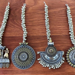 Dual tone Maang Tika/Vintage Tribal Boho Maang Tika/Indian oxidised jewellery, Bridal wear/Navratri Special Mang Tikka- Bollywood Style/GIFT