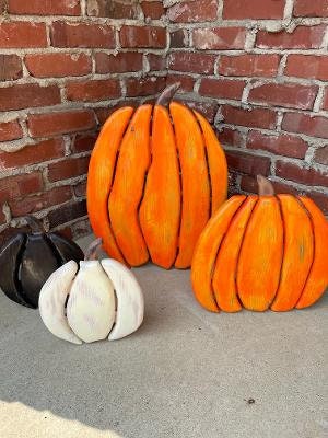 Wood Pumpkin, Wooden Pumpkin, Rustic, Set, Individual, Thanksgiving ...