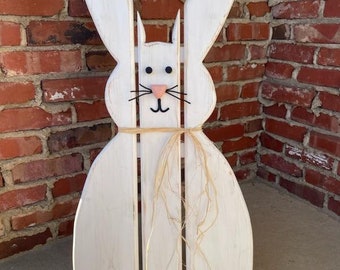 Easter rabbit, Easter bunny, wood bunny, wood rabbit, porch, outside, inside, wooden rabbit, wooden bunny, farmhouse, Easter decoration