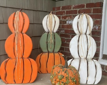 stacked wood pumpkins, wood pumpkin, porch, decoration, halloween, thanksgiving, rustic, outside, inside, fall, wooden pumpkin, autumn,