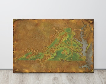 Virginia Full Map - World of Warcraft Style Map
