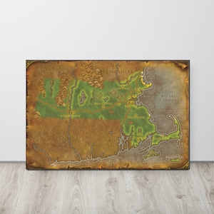 Massachusetts - World of Warcraft Style Kaart