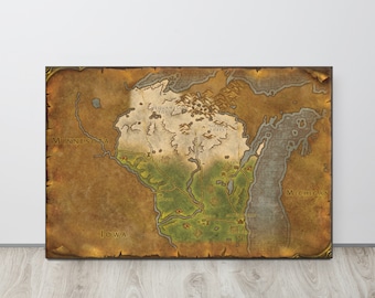 Wisconsin - World of Warcraft Style Map