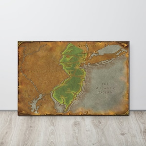 New Jersey - World of Warcraft Style Karte