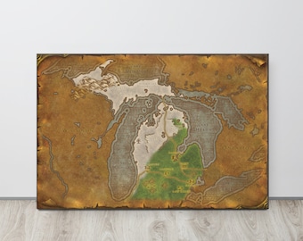 Michigan - World of Warcraft Style Map