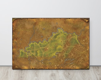 Kentucky - World of Warcraft Style Map