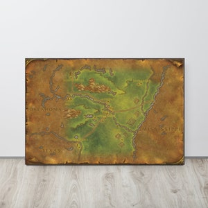 Arkansas - Carte de style World of Warcraft