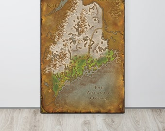 Maine - Mappa in stile World of Warcraft