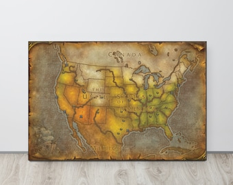 The United States of America - World of Warcraft Style Map