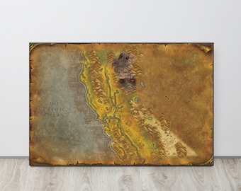 California (NorCal) - World of Warcraft Style Map