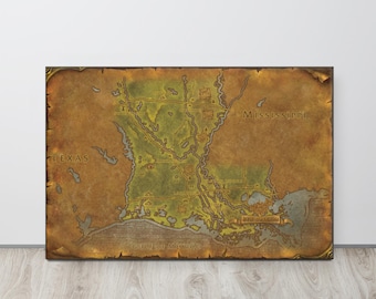 Louisiana - World of Warcraft Style Map