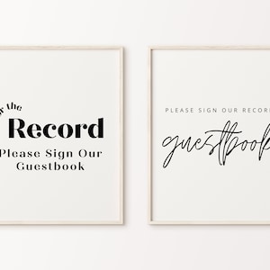 For the Record, Please Sign Our Guestbook, Sign Our Record Guest Book ...