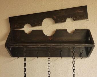 Pillory inspired wall mounted coat rack