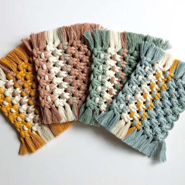 Square Macrame Coasters