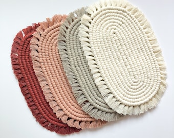 Customizable Macrame Oval Placemat/Centerpiece