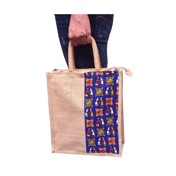 Designer Jute Bag Stylish Tote Bag Ecofriendly Handbag Etsy