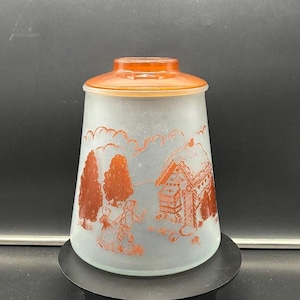 Vintage 1960&#39;s Bartlett Collins Pokee Hansel & Gretel Glass Cookie Jar