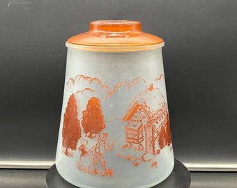 Vintage 1960's Bartlett Collins Pokee Hansel & Gretel Glass Cookie Jar