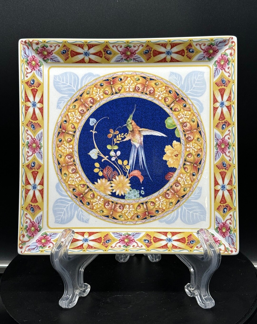 RARE Vintage SPODE Java 6 Square Porcelain Tray/plate Trinket Dish Etsy