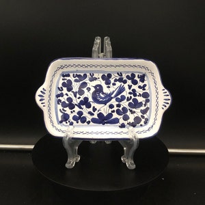 Vintage Lion Art Pottery Italy Bowl Trinket Dish Tray