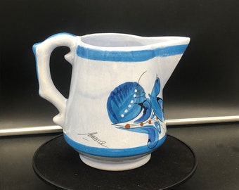 手描きメキシコトナラ釉鳥蝶ピッチャー/花瓶 5 1/2インチ - Etsy 日本