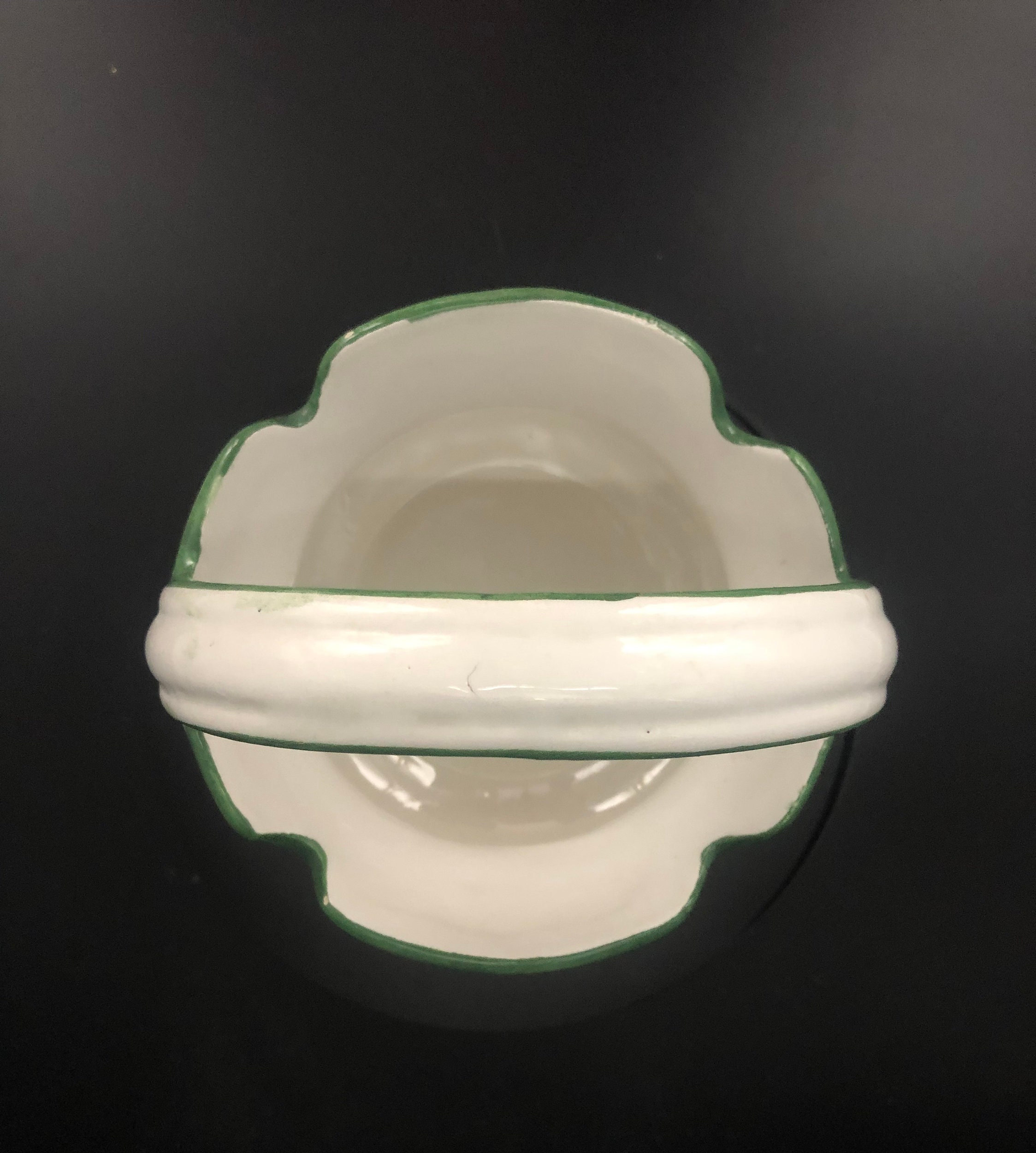 ヴィンテージ ハンドペイント イタリア 陶器 バスケットプランター