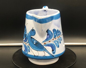 手描きメキシコトナラ釉鳥蝶ピッチャー/花瓶 5 1/2インチ - Etsy 日本