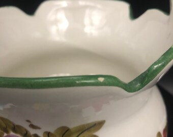 ヴィンテージ ハンドペイント イタリア 陶器 バスケットプランター